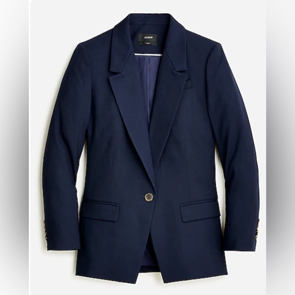 J.Crew Willa blazer in Italian city wool blend.  Navy. Size 12.